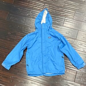 Patagonia Kids Blue Raincoat with Hood